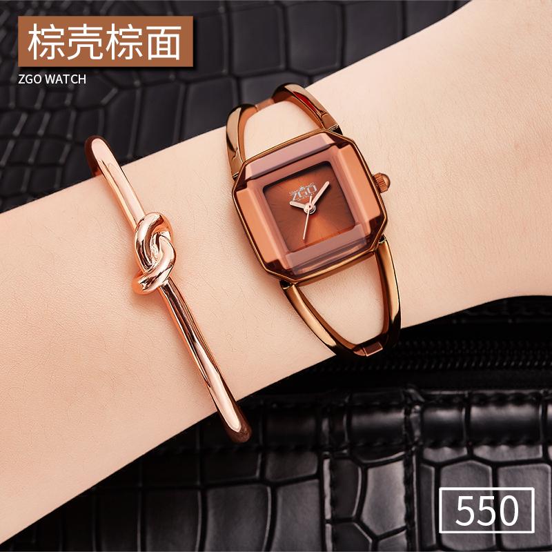 Jam tangan wanita Tahan Air minimalis modis murid Gaya Harajuku Gaya Korea minimalis kotak kecil Mekanikal Tong tahun Model Sama masa kecil