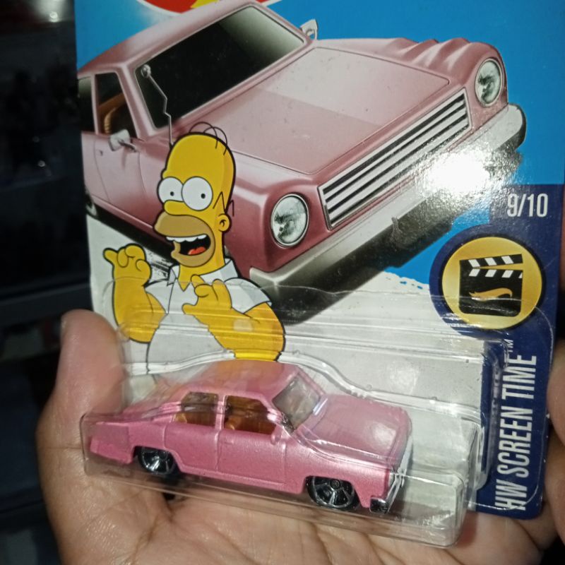 RARE The Homer Simpsons Family Car Pink Mattel Hw Hot Wheels Hotwheels