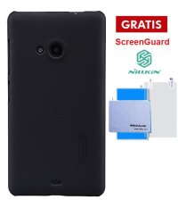 Nillkin Nokia Lumia 535 Super Frosted Shield - Hitam + Gratis Anti Gores Nillkin
