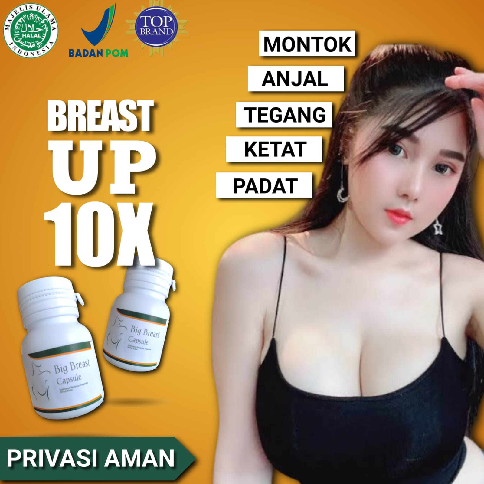 PRIVASI AMAN) PAYUDARA 5 HARI MONTOK, obat pembesar payudara cepat