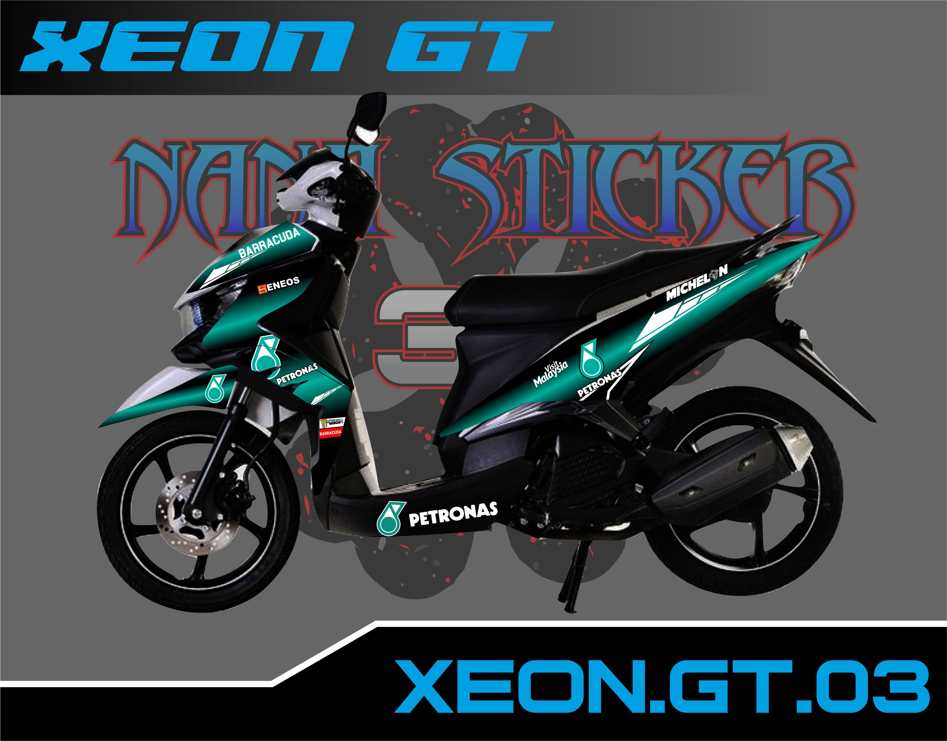 Striping XEON GT 125 PETRONAS Stiker XEON GT List Variasi Motor STICKER XEON GT CODE 03 Lazada Indonesia