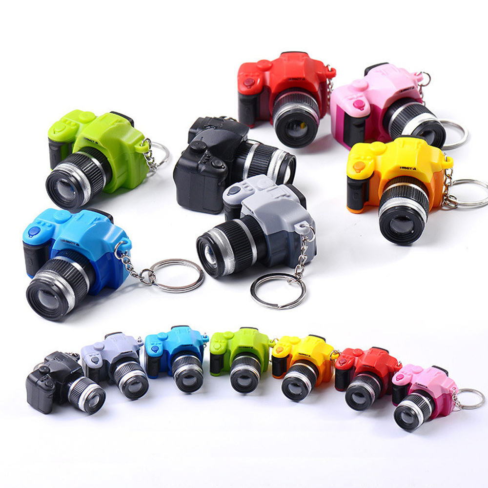LOUISIS Birthday Gift Doll Accessorie Led Light Mini With sound Creative camera Camera Keychain Keychain Toys Simulation Cameras Flashing Camera
