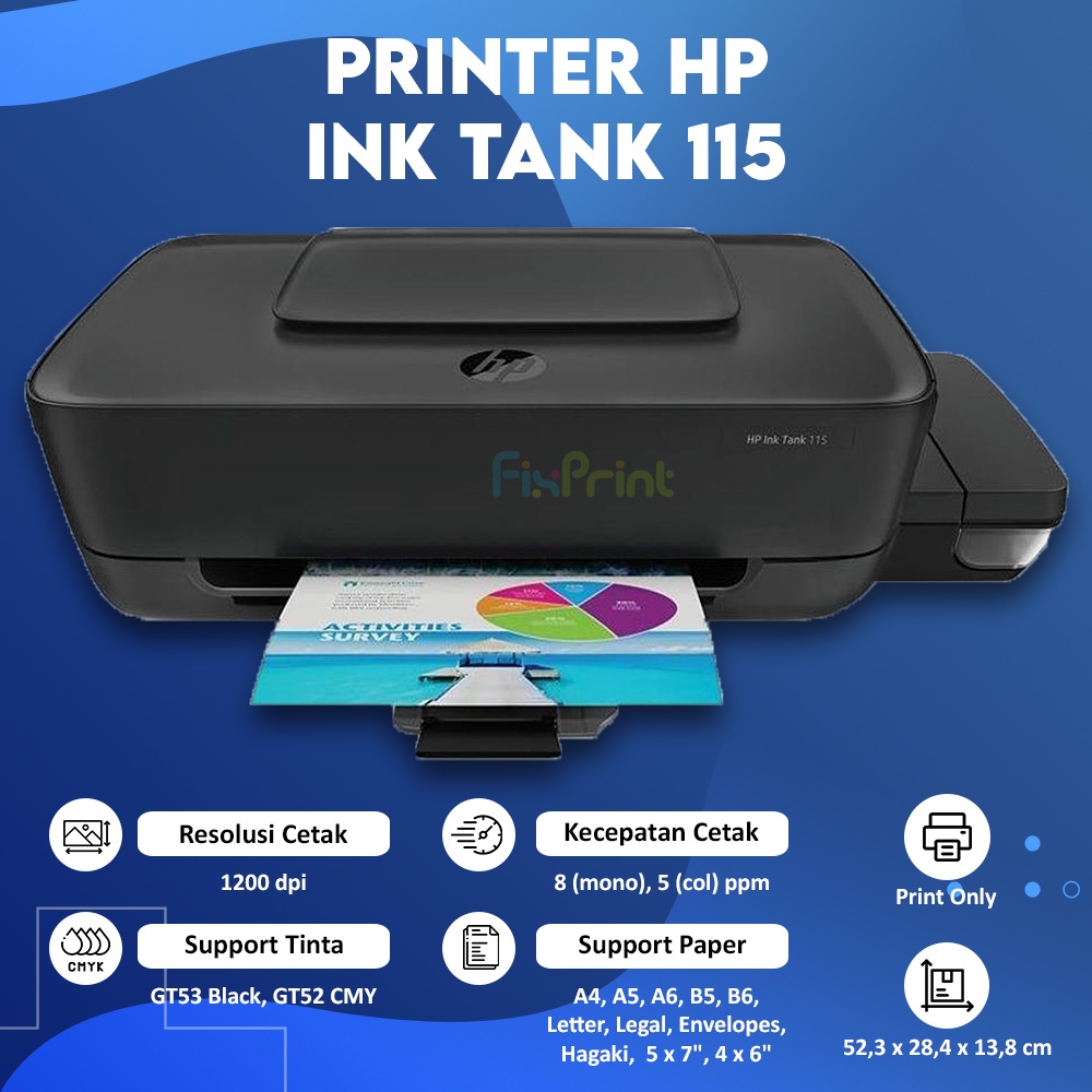 Printer HP Ink Tank 115 New Print Only Lazada Indonesia