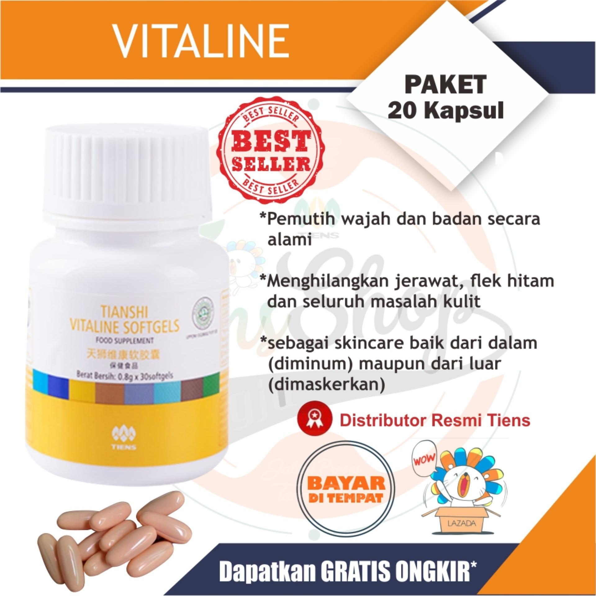 Tiens Vitaline Softgel / PAKET 20 Kapsul / Suplemen Pemutih Kulit dan Wajah Alami / Obat Anti Oksidan Alami / Kaya Akan Vitamin E - Tiens Shop Jogja