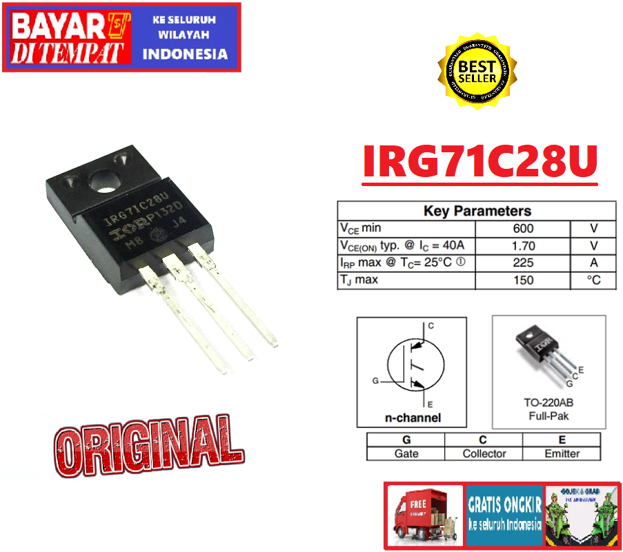 IRG7IC28U IRG71C28U 600V Discrete PDP Trench IGBT IC BC19 | Lazada ...