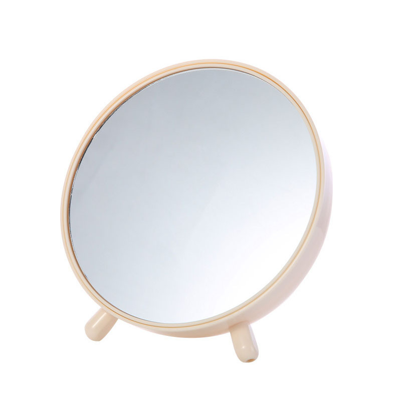 Bedroom Desktop Storage Box Mirror Makeup Nail Art Beauty Vanity Mirror Creative Mirror, Beige giá rẻ
