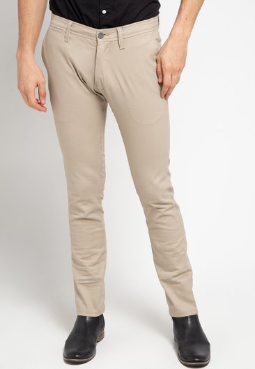 Jual Celana Beige Chinos Pria Skinny 