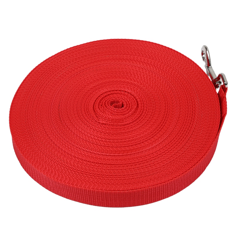 100ft 30.5 Meters Long Pet Dog Horse Training Leads Lunge Webbing Lead Rope Red