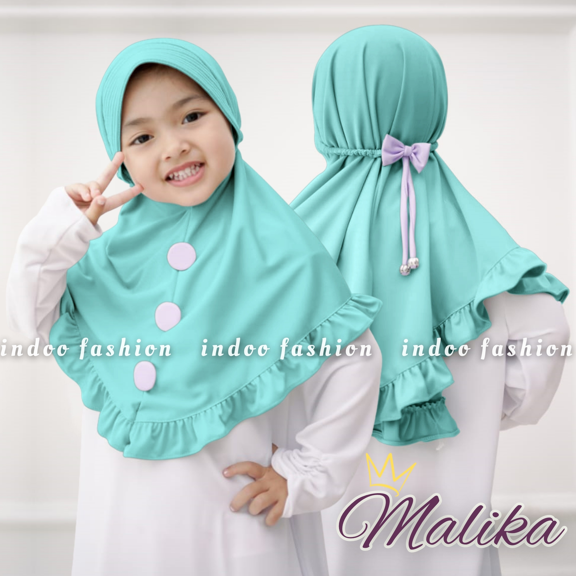 Hijab Anak TK Malika Pita Karet / Hijab Anak TK Kekinian / Hijab Anak ...