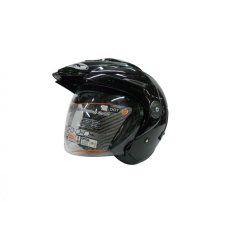 INK - T1 Half Face - Hitam Metalik