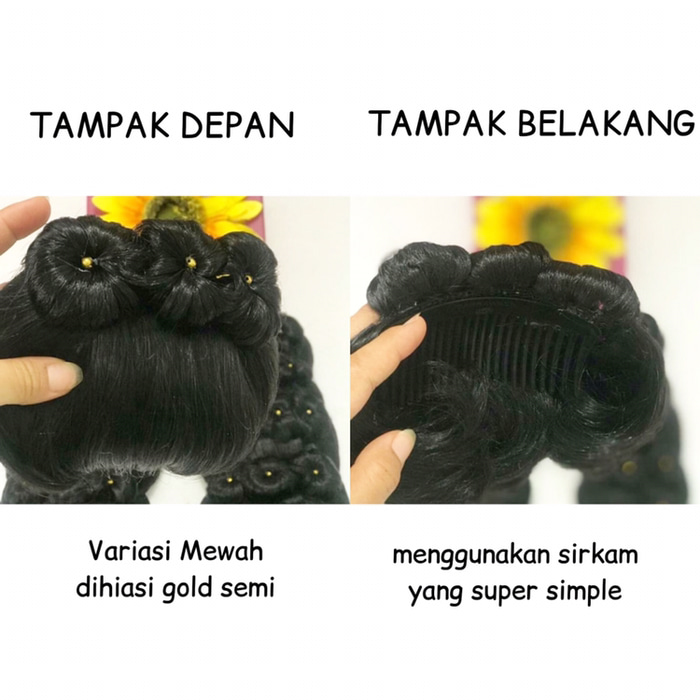 New Product Sanggul Cepol Sirkam Instant Sanggul Ala Pramugari By Nadisse Lazada Indonesia