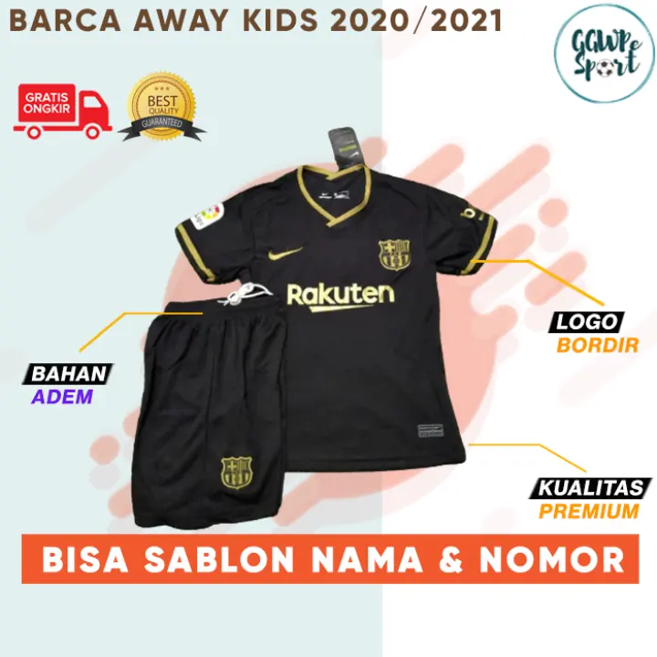 Baju Bola Anak Laki Laki Jersey Anak Barca Away 2021 Terbaru Kualitas Import Jaminan Terbaik Lazada Indonesia