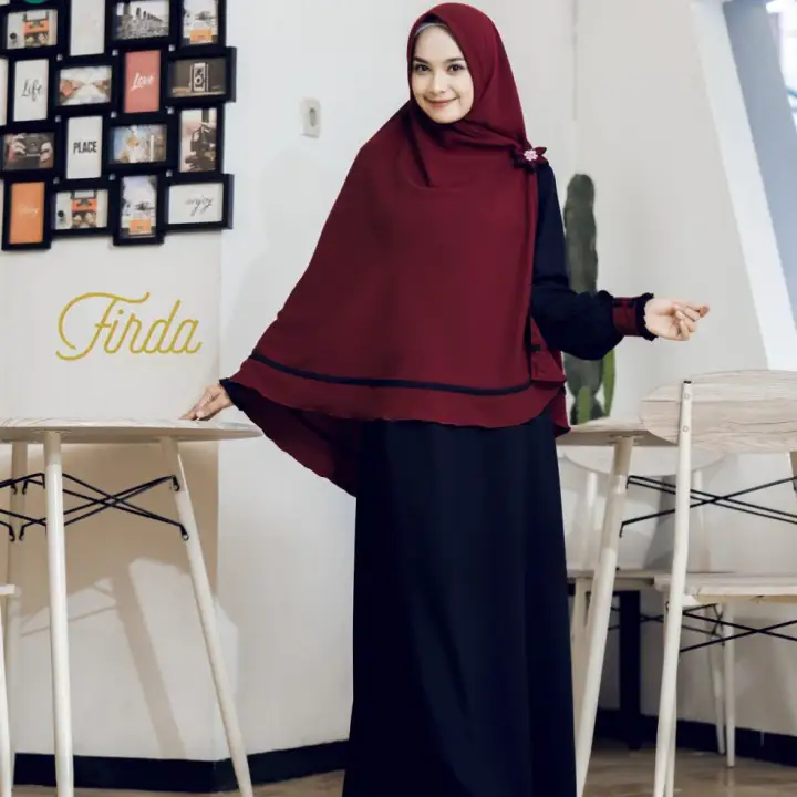 Gamis Firda Midnight Berry By Swarga Hijab Gamis Polos Gamis Swarga Gamis Murah Gamis Cantik Lazada Indonesia