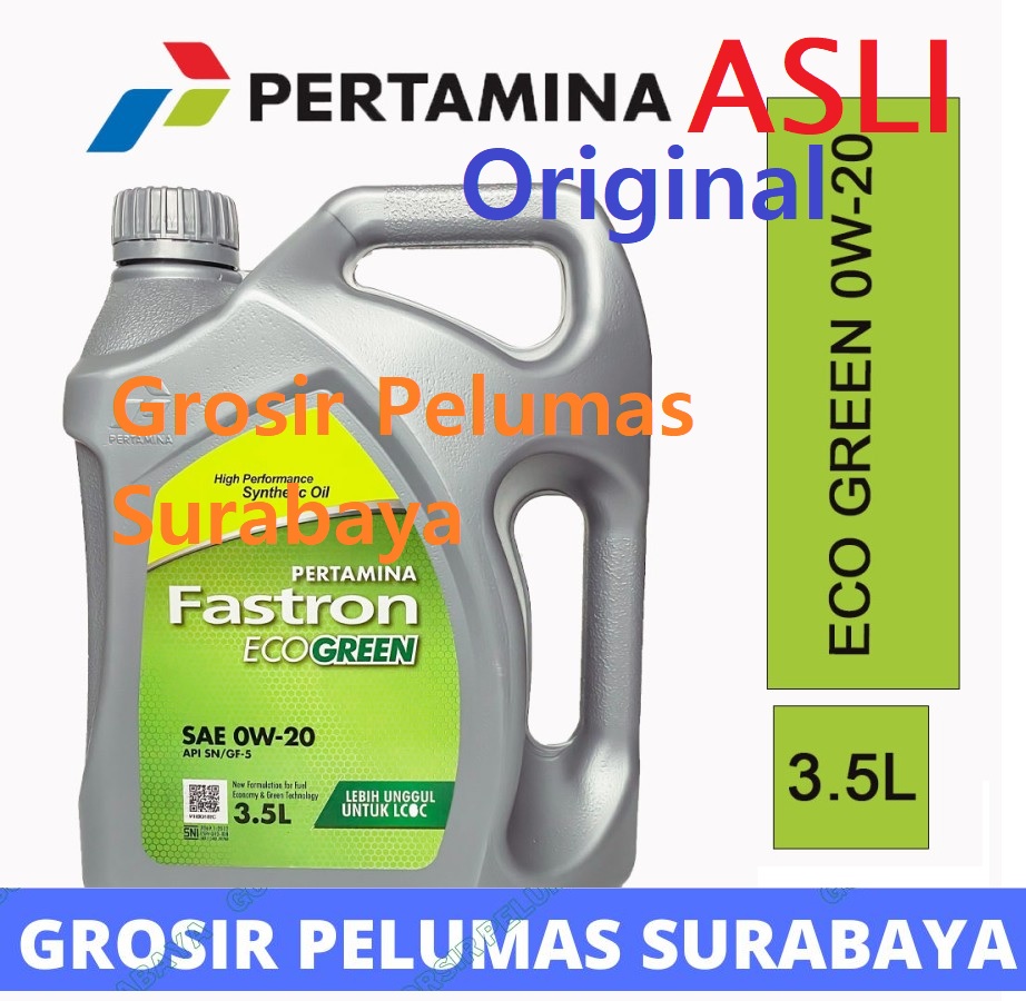 ORIGINAL Oli Pertamina Fastron ECO Green 0w20 0w-20 0w/20 Galon LCGC ...