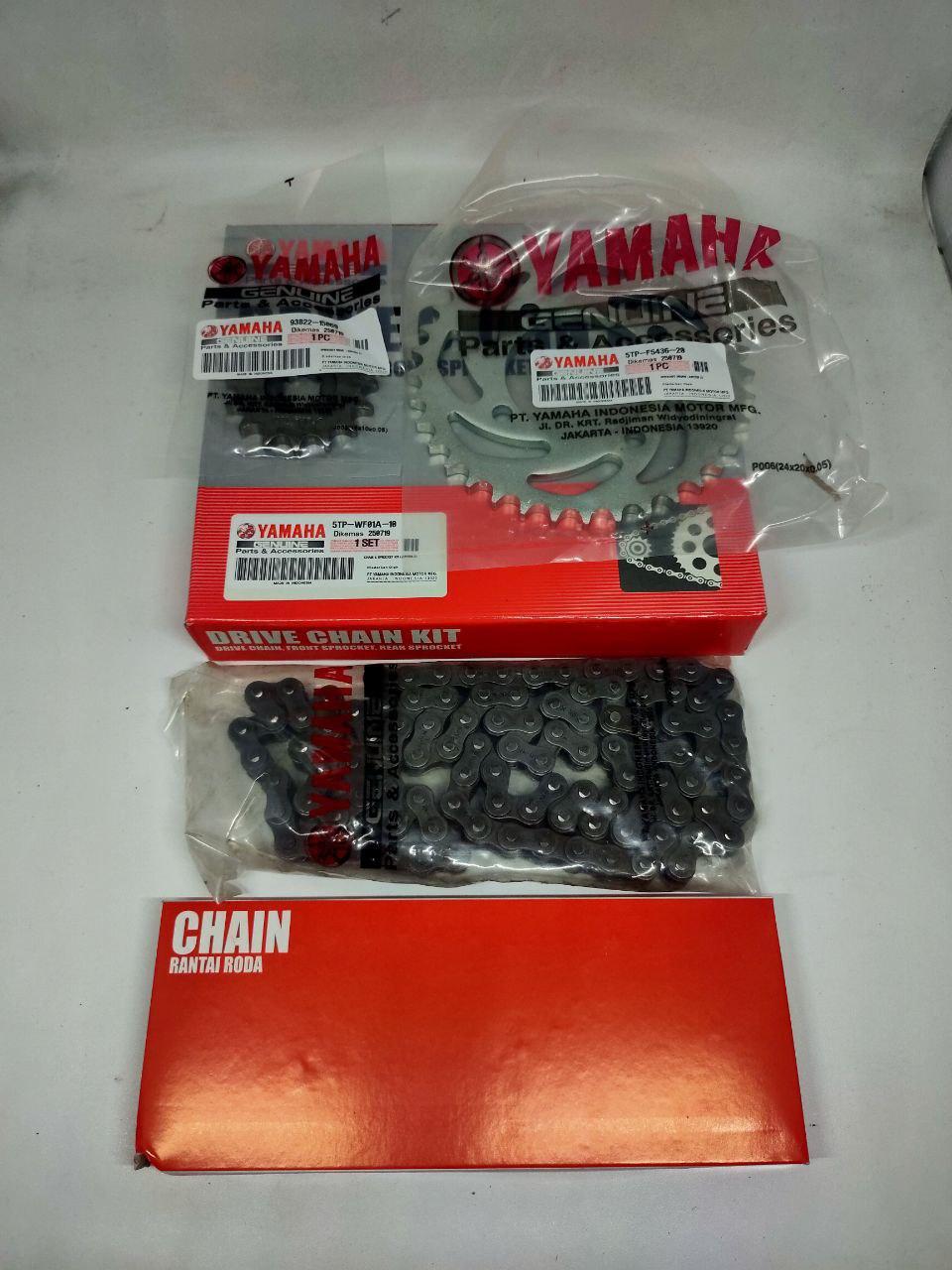 Gearset Girset Gir Gear Set Rantai Rante Jupiter Z Burhan Vega R New