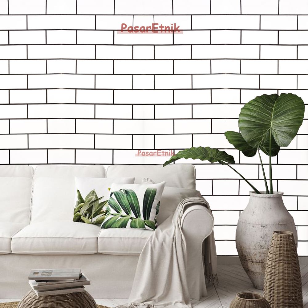 Wallpaper Stiker Dinding Ruang Tamu Kamar Pelapis Kayu Triplek Plafon