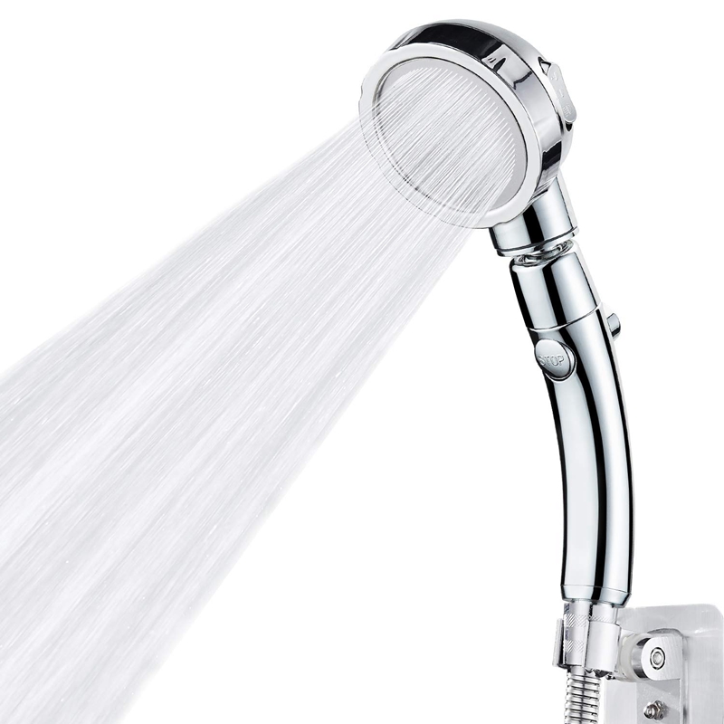 Shower,High Pressure Handheld Shower Head with ON/Off Pause Switch 3-Settings Water Saving Showerhead, Chrome Finish Bathroom Shower Accessorie (Silver)