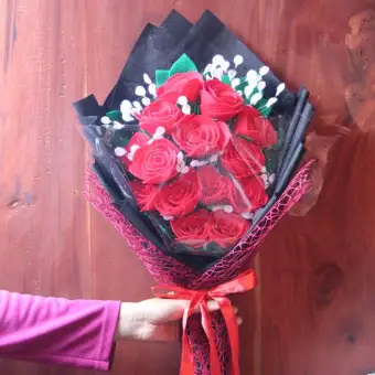 Buket Bunga Mawar Merah Jumbo Membeli Jualan Online Bunga Tanaman Artifisial Dengan Harga Murah Lazada Indonesia