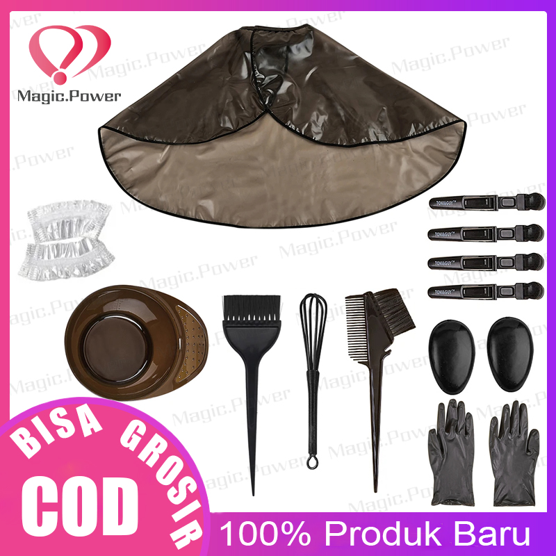 Paket Alat Cat Rambut Lengkap Sisir Pewarnaan Rambut Kit Pencelup ...