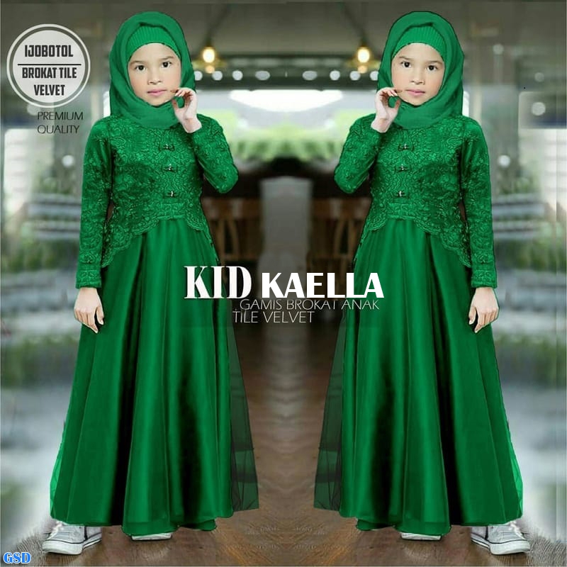 Kp Baju Brokat Muslim Anak Perempuan Dress Kebaya Muslim Modern