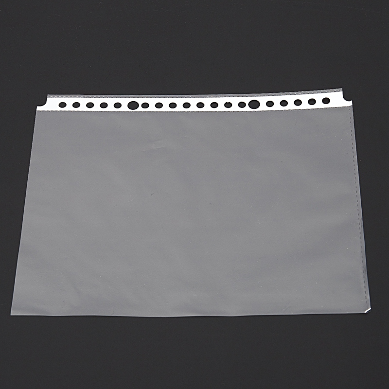 Pack of 200 A5 Clear Punched Pockets - Plastic Poly Folders
