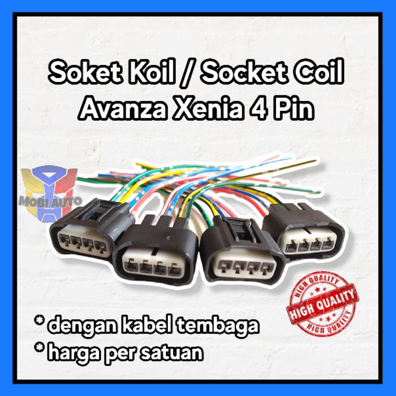 Soket Koil / Socket Coil Avanza Xenia Rush Terios Innova Lengkap Kabel ...