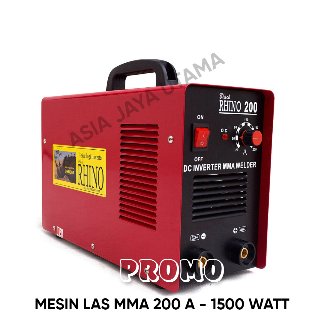 ( Bisa Pake Genset ) PROMO Rhino Mesin Las MMA 200A Trafo Las Inverter
