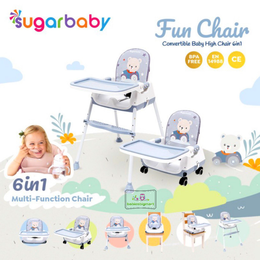 Sugar baby Fun Chair Convertible Baby High Chair 6in1 Kursi Makan FUNC ...