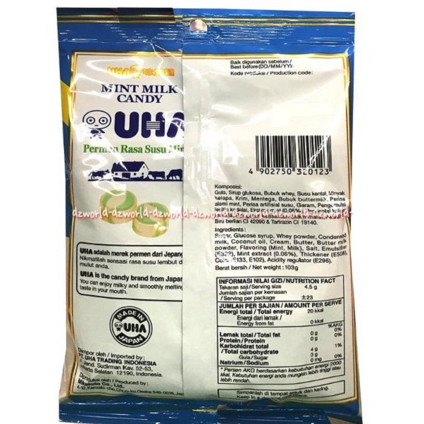 PERMEN UHA HERB & MILK Â 103.5 gr 4902750320123