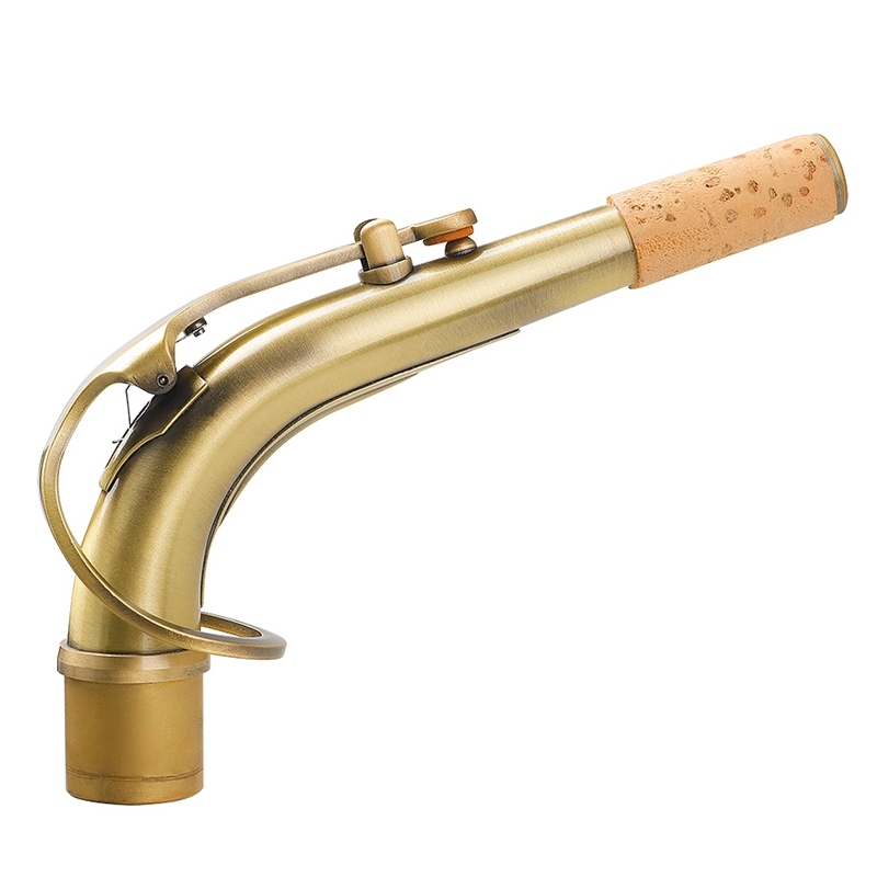 Eb Alto Saxophone Neck Brass Material Sax Bend Neck Head Joint 24.5mm Saxophone Accessory,Green Copper Color Malaysia