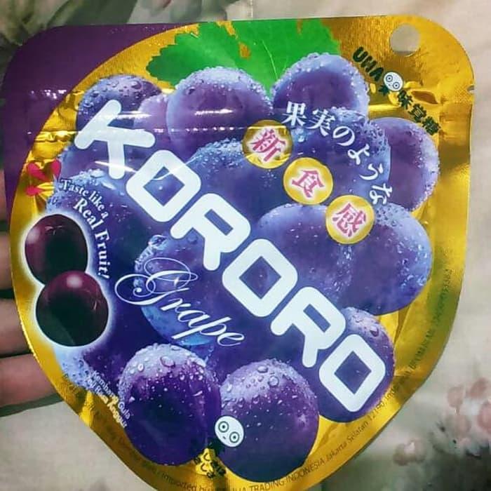 Murah Banget ! Permen Jelly Chewy Uha Kororo Permen Rasa Anggur Grape 40Gr