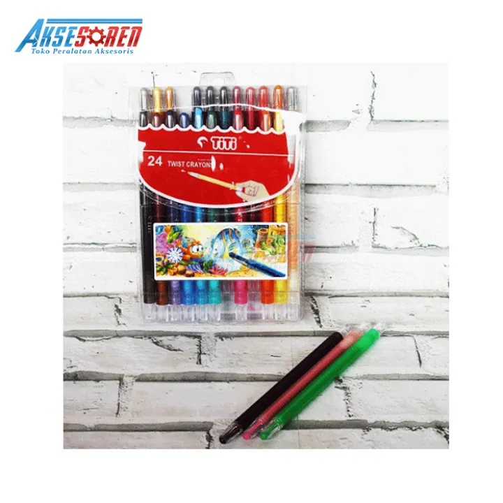 Pensil Krayon Putar Panjang Titi Ti Cp 12t 12 Pcs Alat Tulis Gambar Oil Pastels Crayon Long 12 Warna Lazada Indonesia