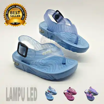 Sandal Jepit Tali Belakang/Terdapat Lampu LED/Sandal Anak Perempuan