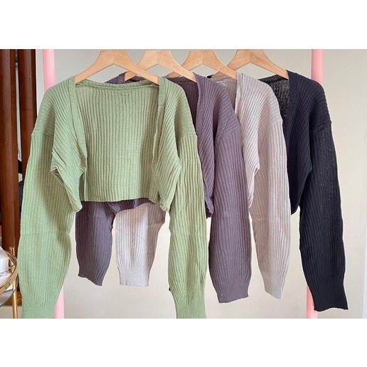 BOLERO OVERSIZE CROP CARDIGAN/ BOLERO/ OUTER KNIT PREMIUM / CROP CARDY /  baju rajut wanita korea style kekinian | Lazada Indonesia