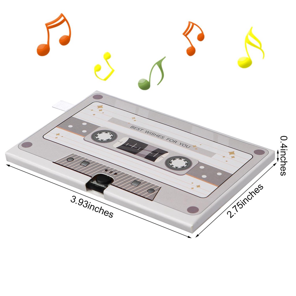 Retro Gift Card Voice Record Bisa Menulis Voice Recorder Gift Rekaman