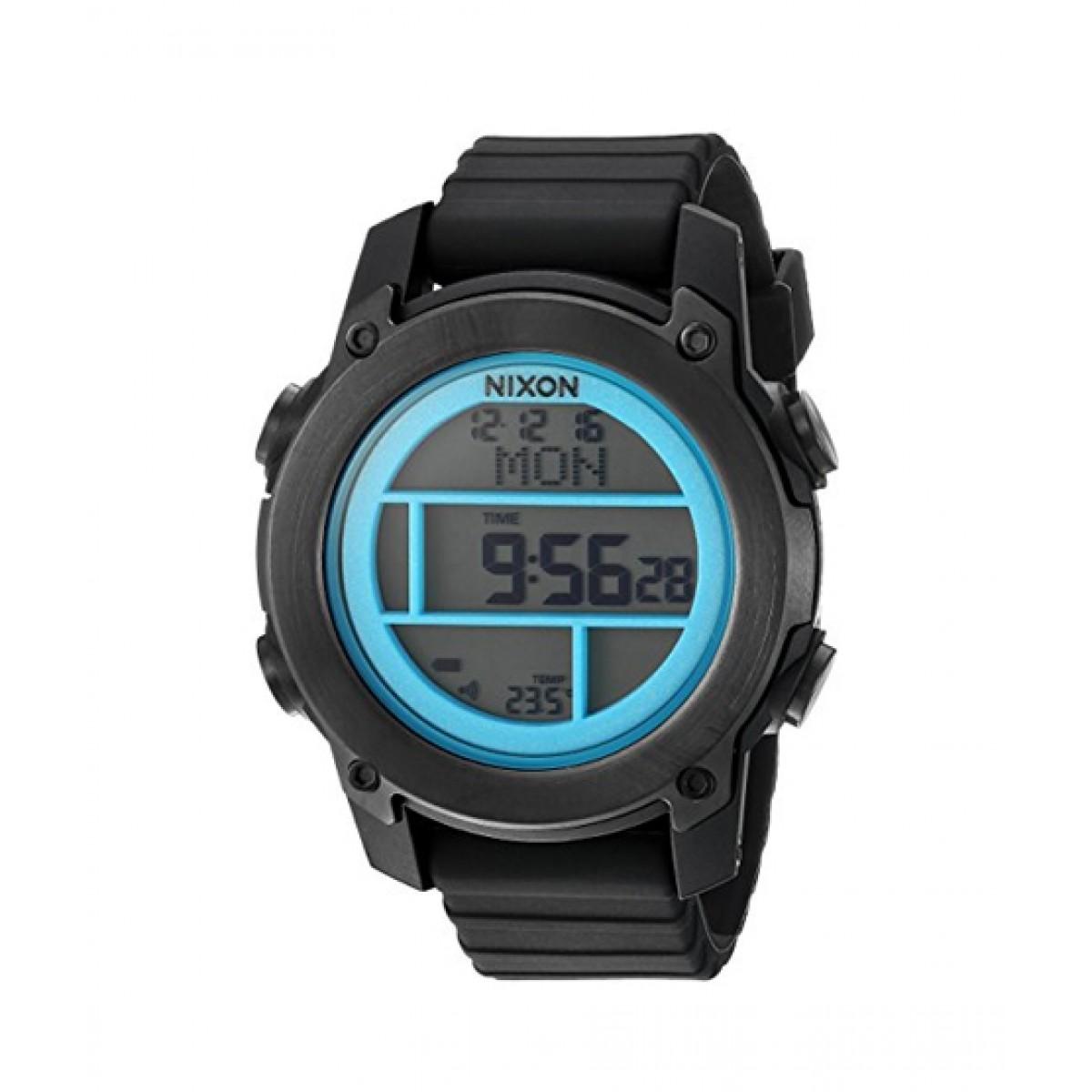 Nixon UNIT DIVE BLACK/SKY BLUE/GUNMETAL - Jam Tangan Pria | Lazada 