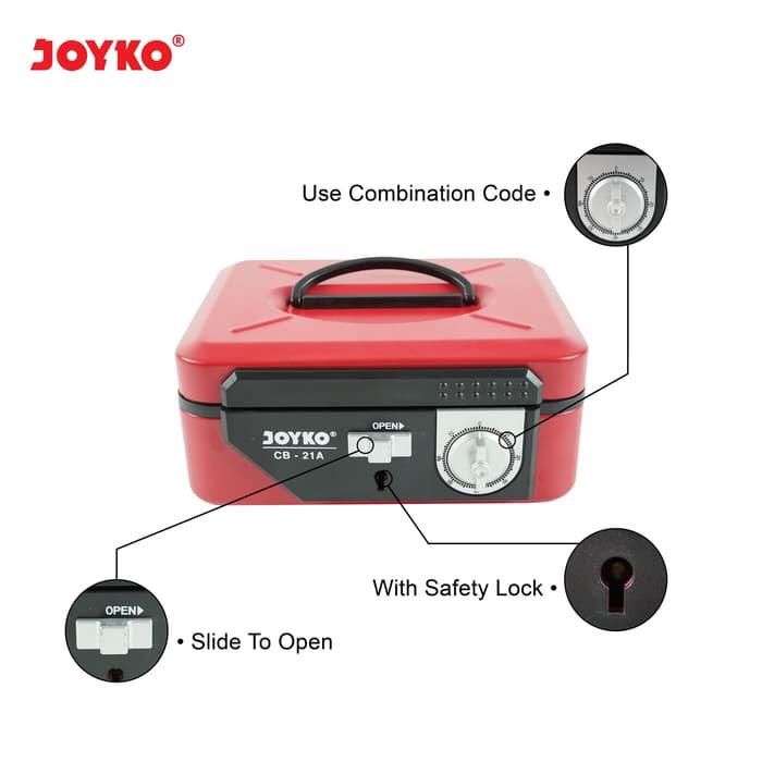 Cash Box Cashbox Brankas Safety Box Kotak Uang Joyko CB 21 A