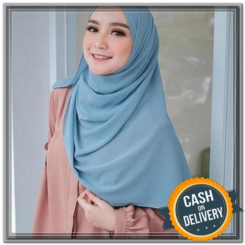 kerudung Jilbab / Hijab PASHMINA CERUTY BABYDOLL IMPORT Premium - Kerudung Sabyan pasmina Ceruti segi