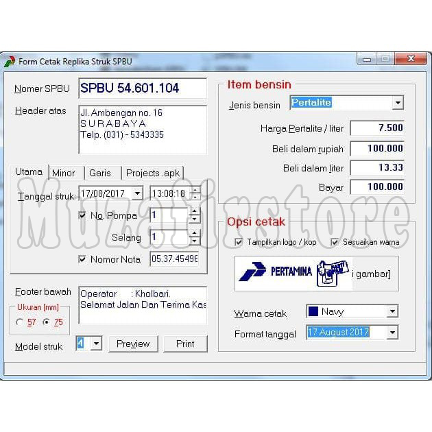 Download Struk Spbu Excel