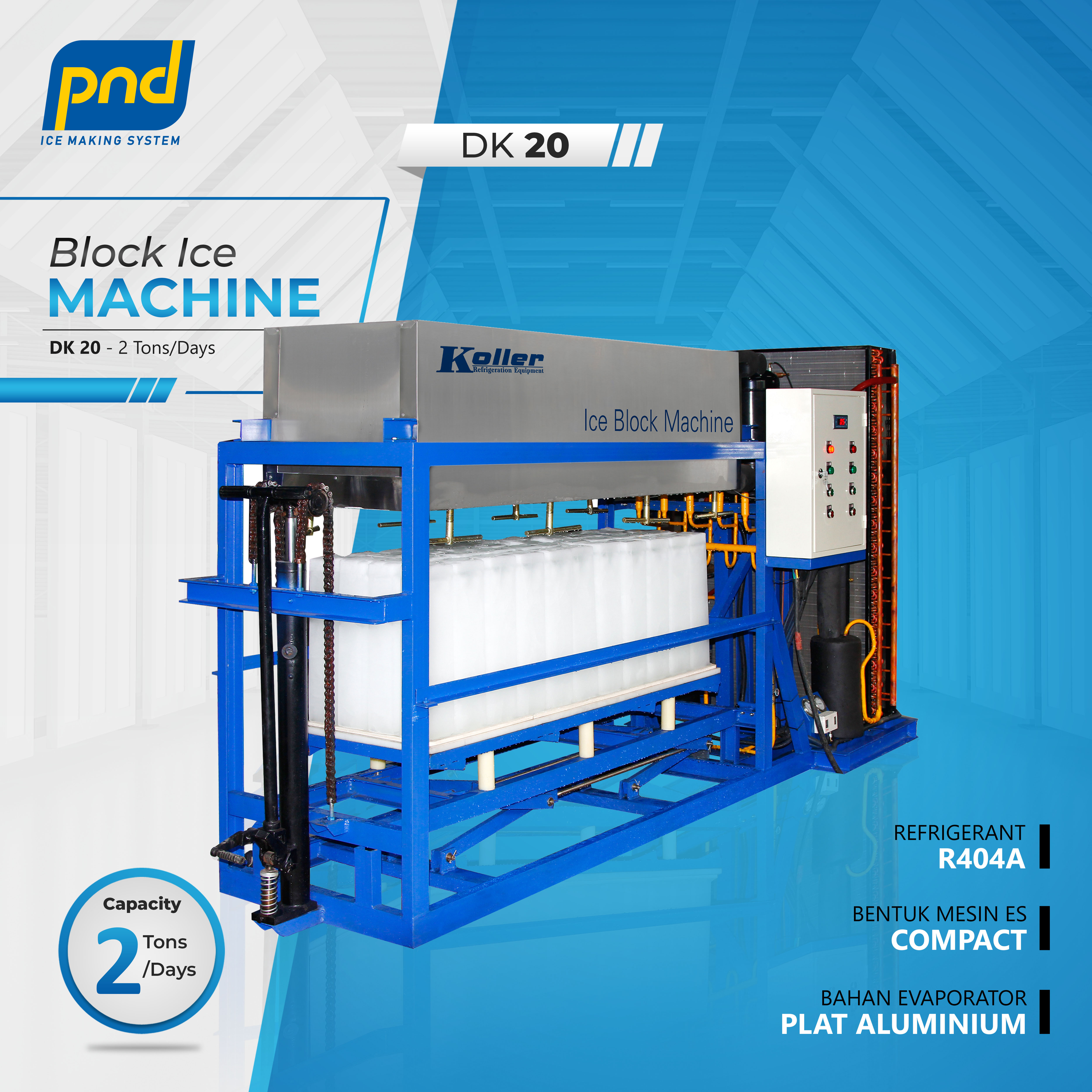 Mesin Pembuat Es Balok Ice Block Maker Kapasitas 2000 kg Lazada Indonesia