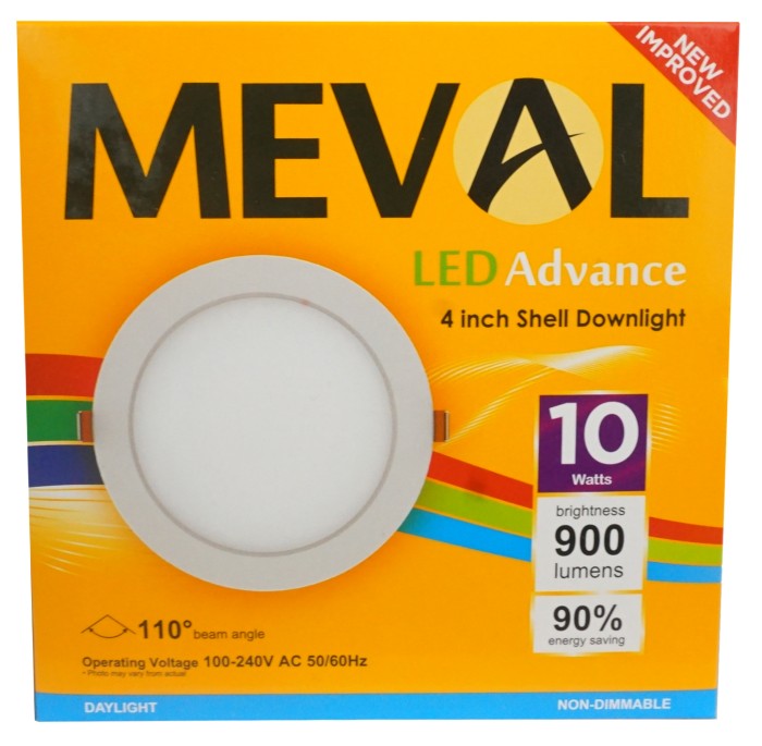 Lampu LED Downlight Shell 4 inch 10W - Round, 6500K (DL) - MEVAL ...