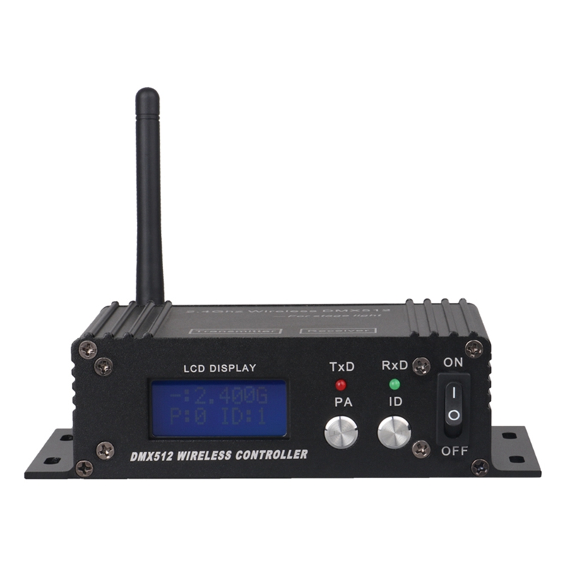 DMX 512 Wireless Controller Receiver Transmitter LCD Display Power Adjustable for Disco DJ Party Stage Bar Light