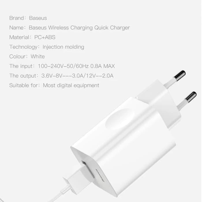 ORIGINAL CHARGER BASEUS QUICK CHARGER QC 3.0 FAST CHARGING 24W