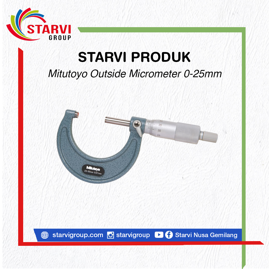 Mitutoyo Outside Micrometer 025mm Lazada Indonesia