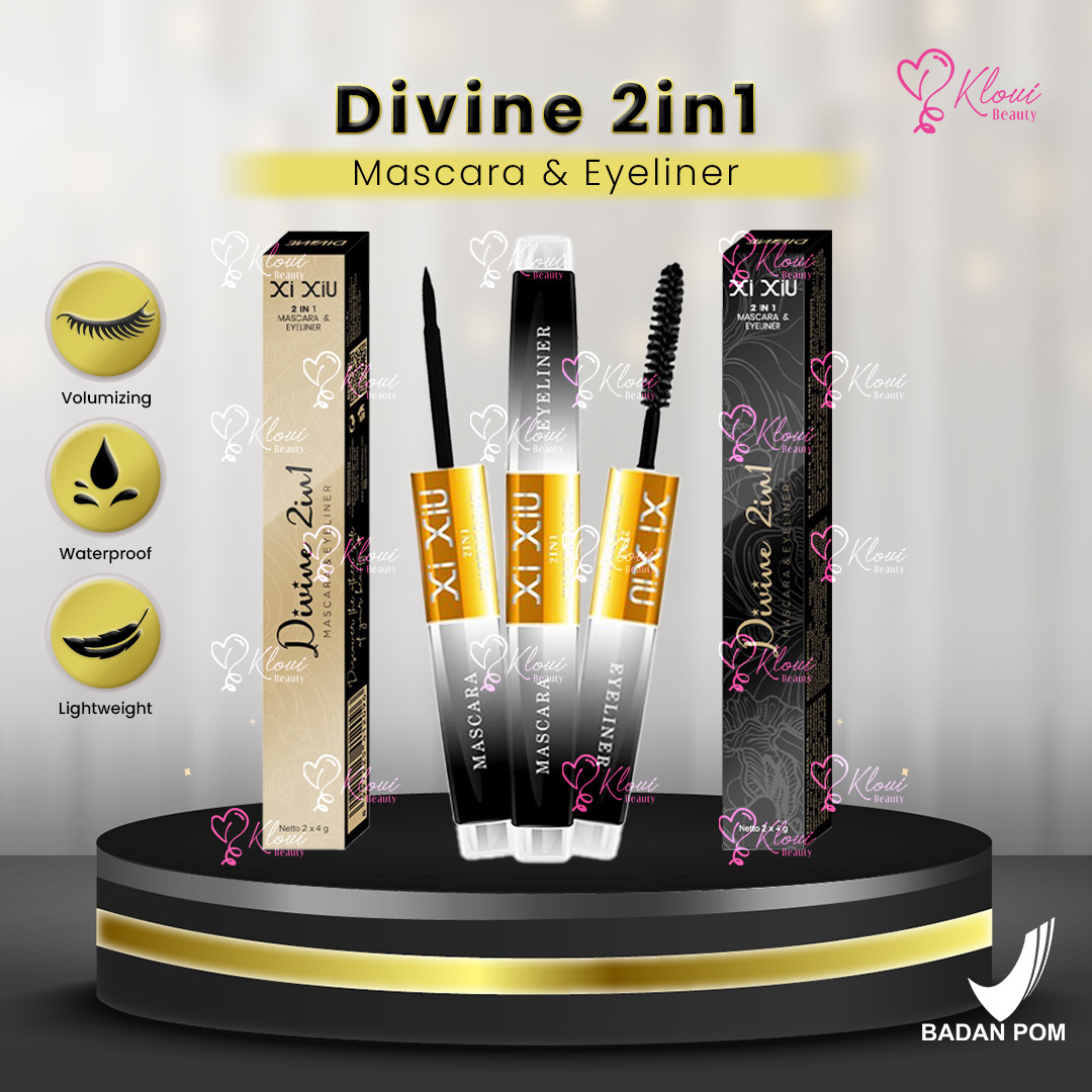 XI XIU Divine 2 in 1 Mascara & Eyeliner BPOM 2in1 Maskara Xixiu Lazada Indonesia