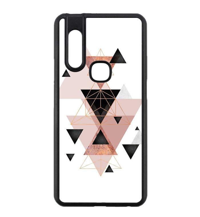 Casing For Vivo V15 Geometric Triangles in blush and rose gold E1461