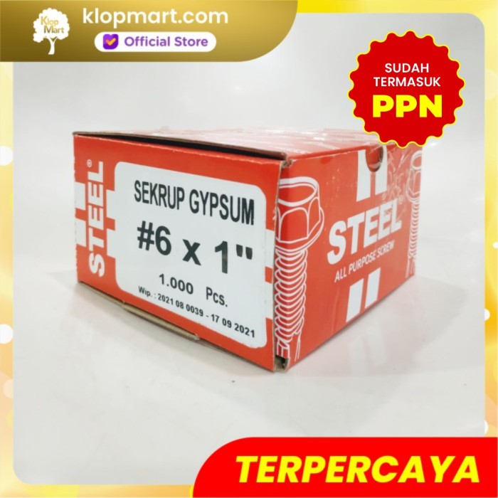 steel-skrup-gypsum-2-5cm-6x1-1inch-sekrup-per-dus-lazada-indonesia