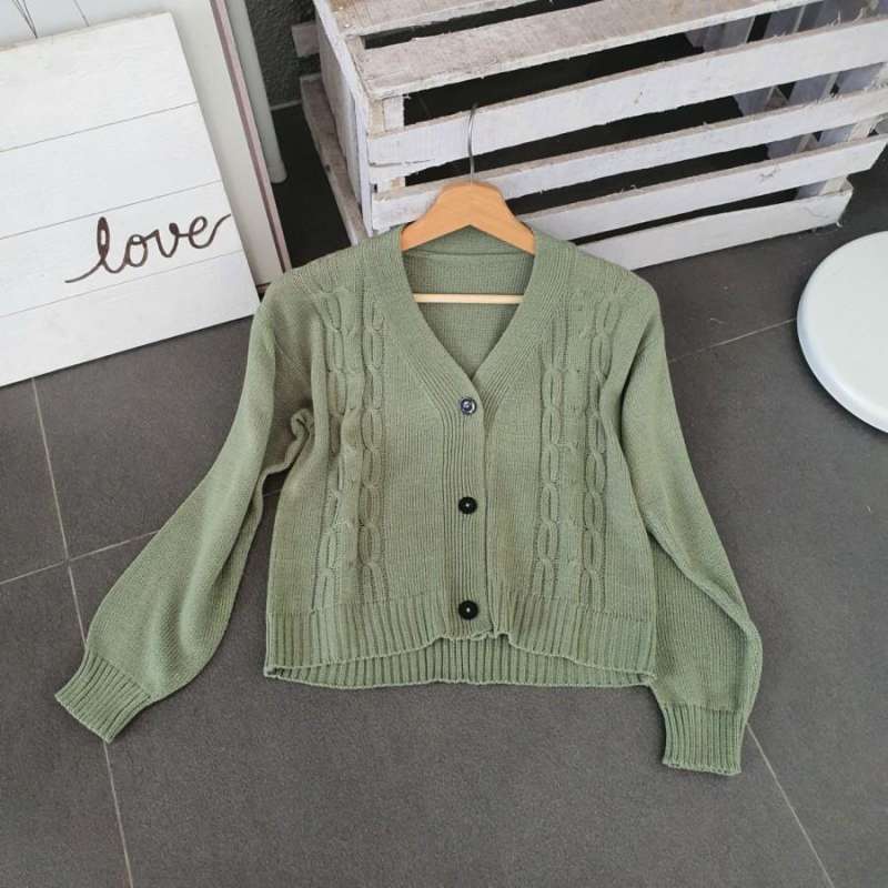 1 PC - CARDIGAN RAJUT WANITA || KARDIGAN BASIC POLOS CEWEK CROP CARDY || OUTER KNITTED CARDI | Lazada Indonesia