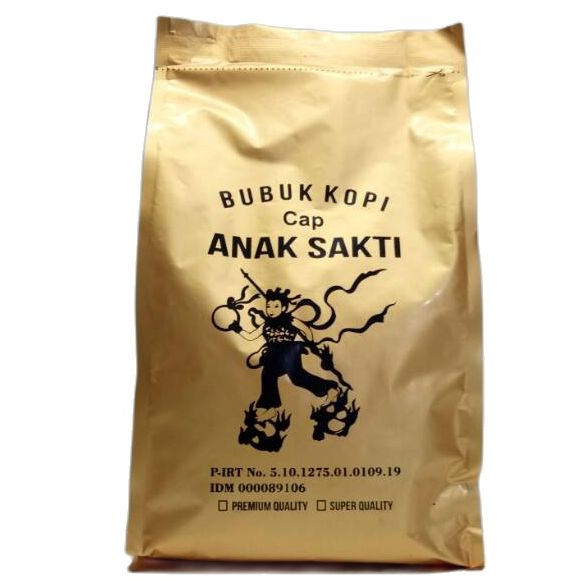 Kopi Bubuk Cap Anak Sakti Kualitas Super 500gr - Kopi Hitam Bubuk Kasar