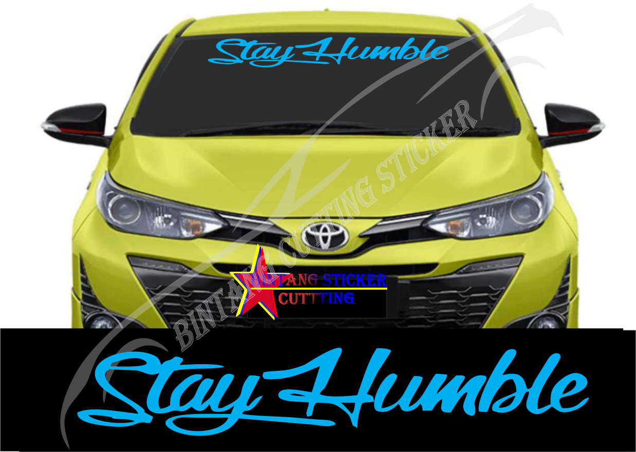 Stiker Tulisan Variasi Stay Humble stiker kaca mobil Stiker tulisan